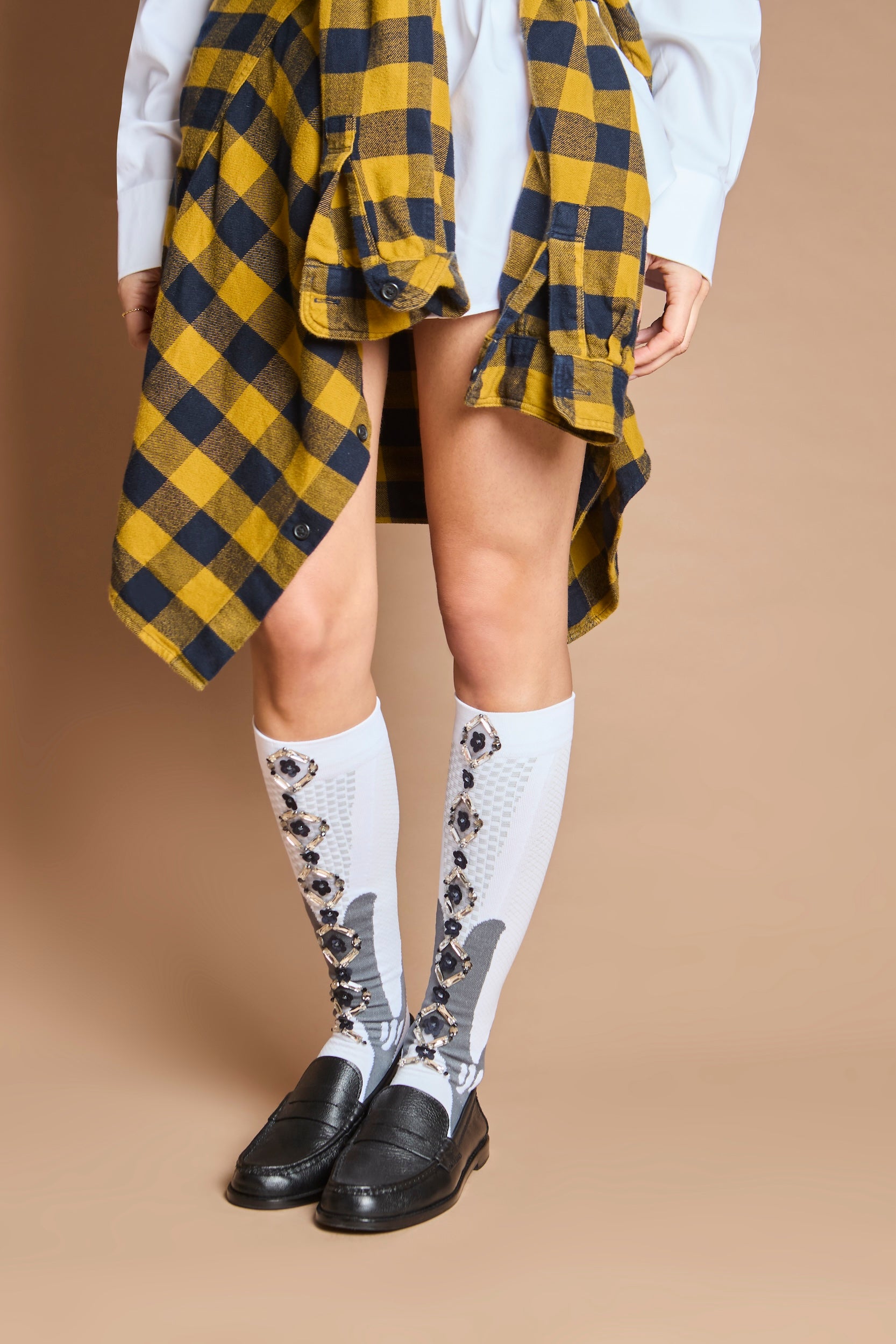 GIA WHITE embroidered socks